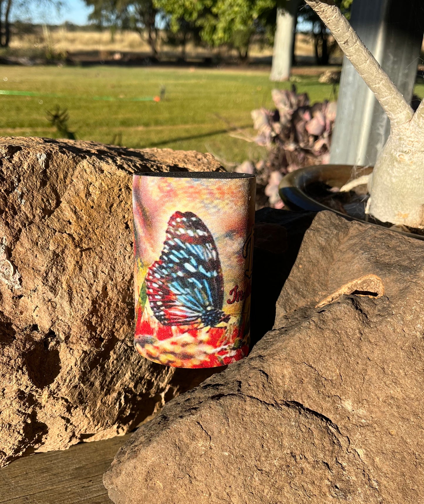 Butterfly stubbie cooler