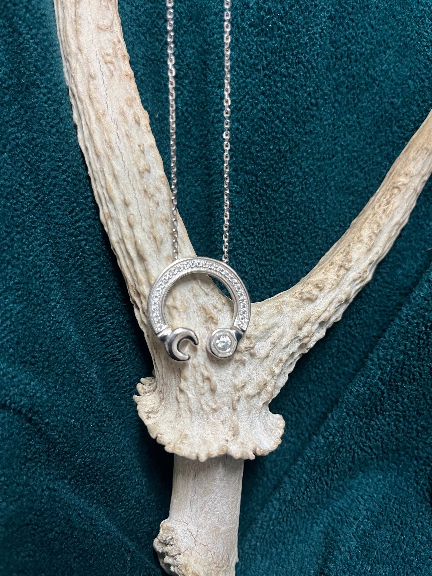 Silver spanner necklace