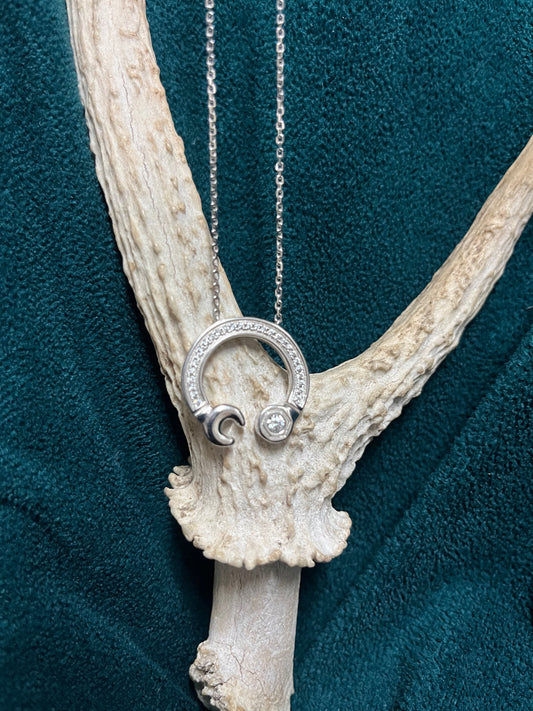 Silver spanner necklace